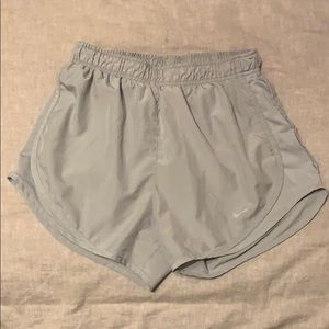 Gray Nike running shorts